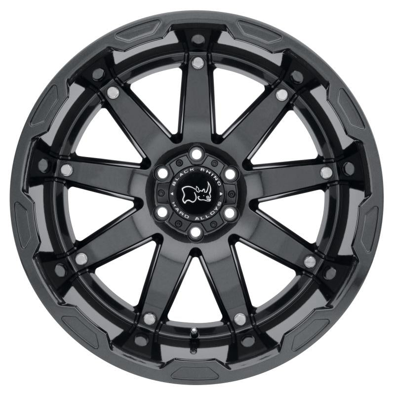 Black Rhino Oceano 17x9.5 5x139.7 ET00 CB 78.1 Gloss Gunblack w/Stainless Bolts Wheel 1795OCN005140B78 Main Image