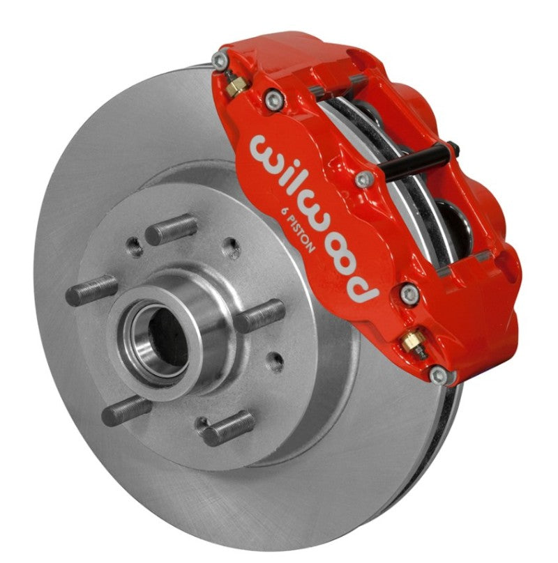 Wilwood Narrow Superlite 6R Front Brake Kit 11.86in Red 64-70 GM C10 w/ Factory Drum Spindles 140-14474-R