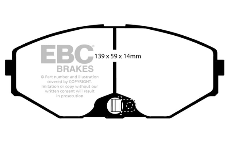 EBC 93-97 Infiniti J30 3.0L Ultimax2 Front Brake Pads UD587 Main Image