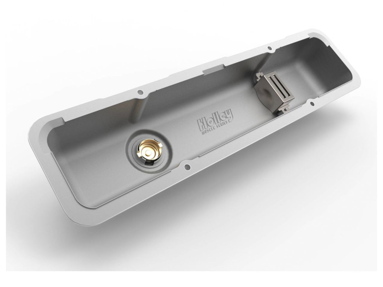 Holley Small Block Chevy "Muscle Series" Valve covers, Finned - Polished
