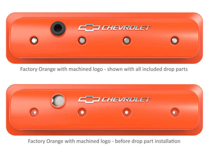 Holley GM Muscle Series Center Bolt Valve Covers - Factory Orange