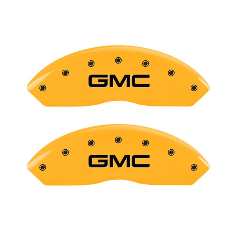 MGP 4 Caliper Covers Engraved Front & Rear Denali Yellow finish black ch 34002SDNLYL Main Image