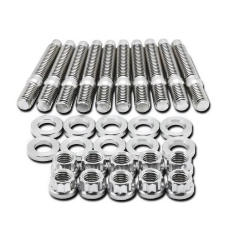 BLOX Racing SUS303 Stainless Steel Exhaust Manifold Stud Kit M8 x 1.25mm 45mm in Length - 7-piece BXFL-00307-7