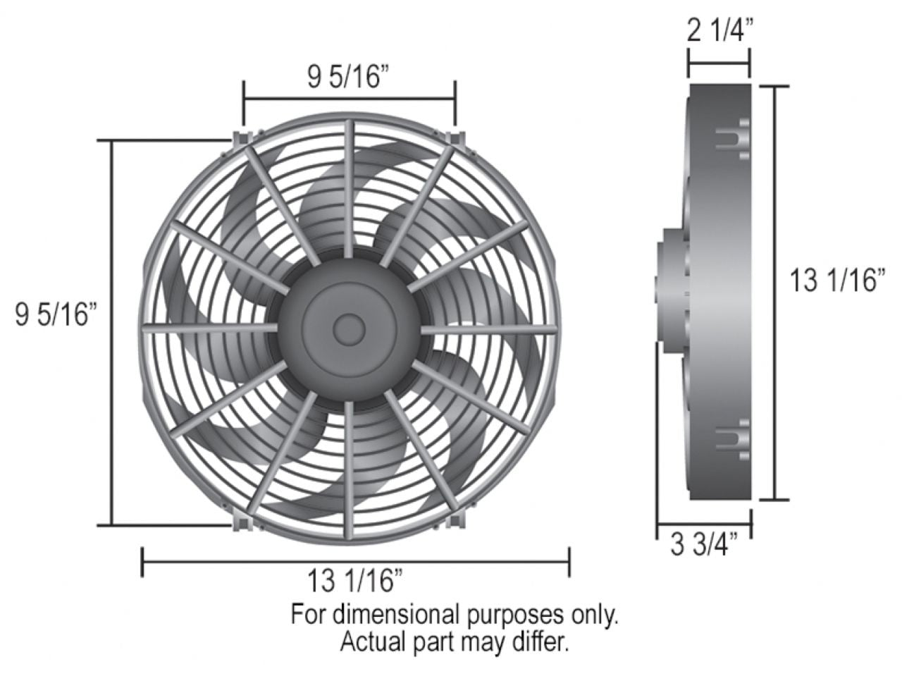 Derale HO Extreme 13 Paddle Blade Puller Elec Fan