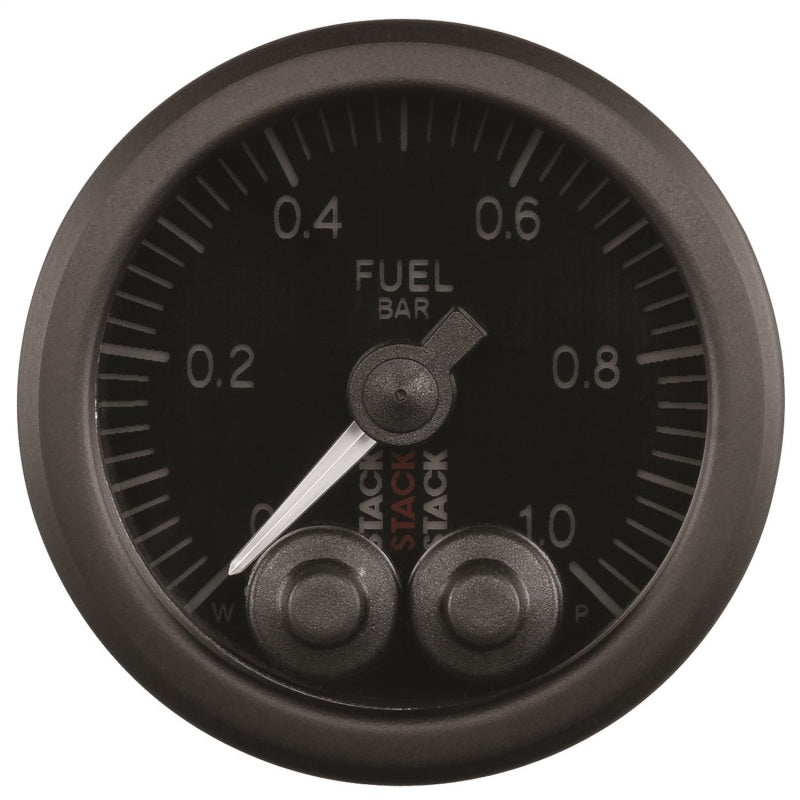 Autometer Stack 52mm 0-1 Bar M10 Male Pro-Control Fuel Pressure Gauge - Black ST3503