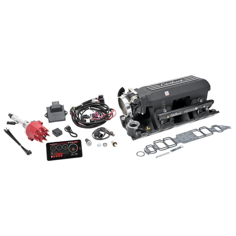 Edelbrock Pro Flo 4 XT EFI System Seq Port BBC Rect Port Std Deck 775 Max HP 60lb/hr Black Finish 35883 Main Image