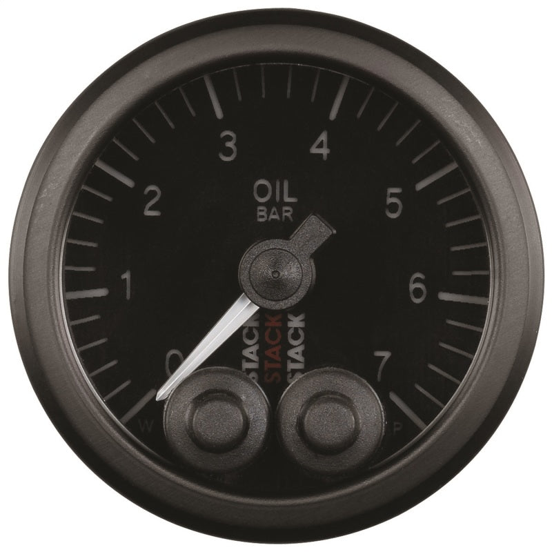 Autometer Stack 52mm 0-7 Bar M10 Male Pro-Control Oil Pressure Gauge - Black ST3501