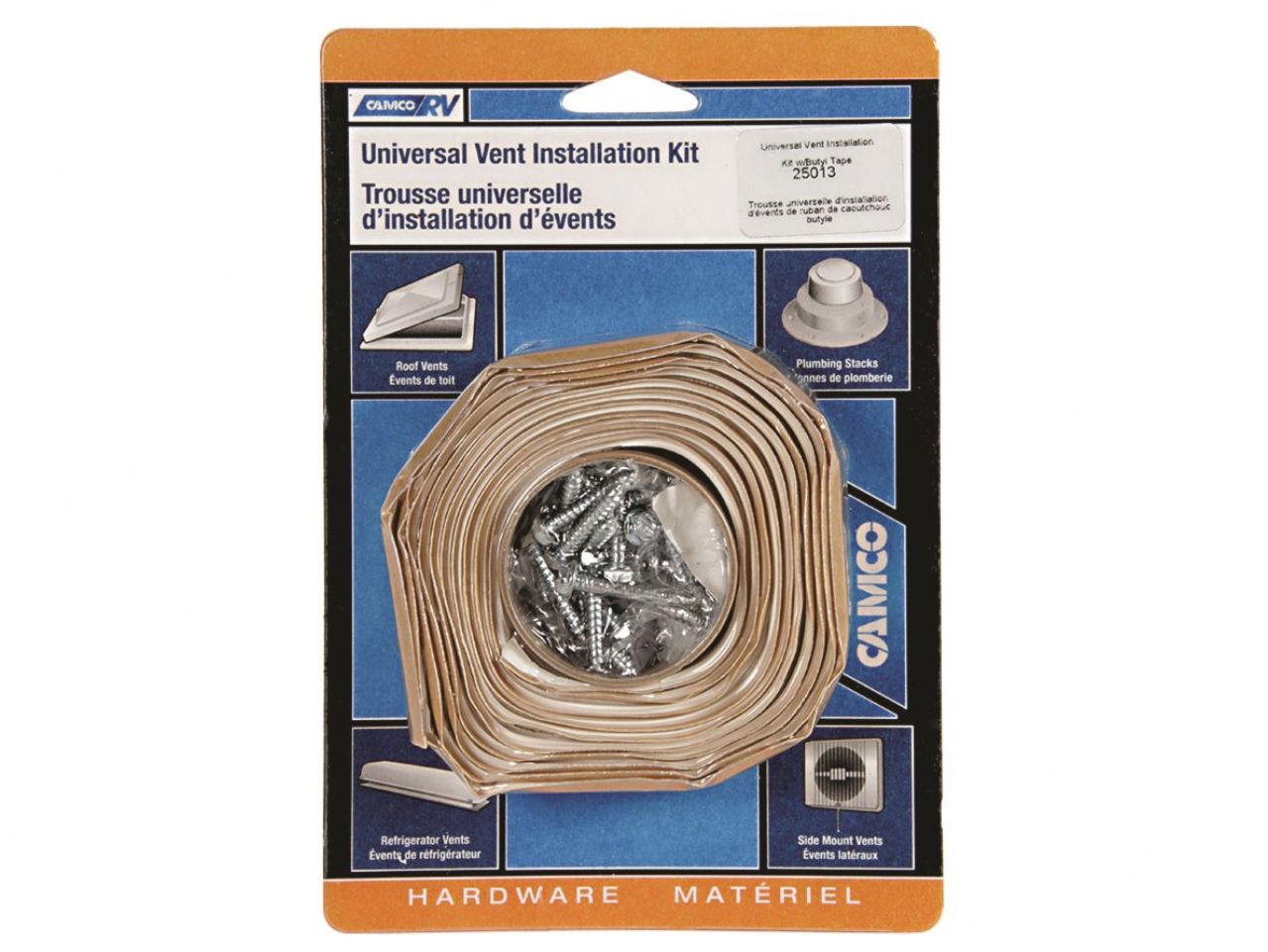 Camco Universal Vent Installation Kit - With Butyl Tape Bilingual