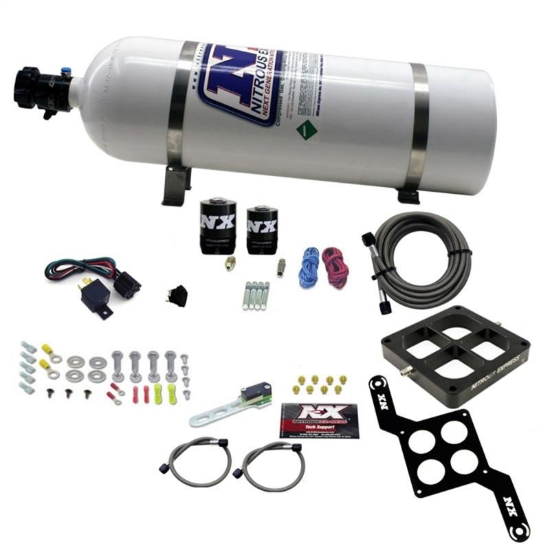 Nitrous Express Dominator Single Entry Billet Crossbar RNC Nitrous Kit (250-750HP) w/15lbbottle 63870-15 Main Image