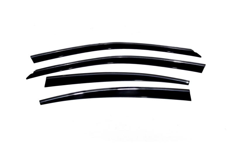 AVS 07-11 Lexus ES350 Ventvisor Low Profile Deflectors 4pc - Smoke w/Chrome Trim 794012 Main Image