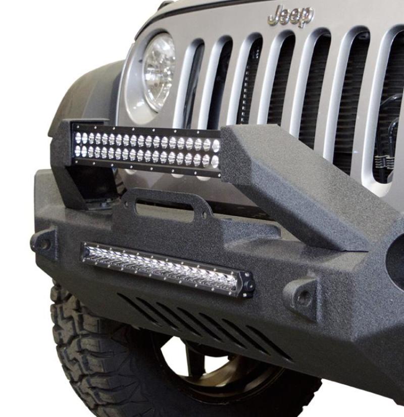 DV8 Offroad 07-18 Wrangler JK FS-17 Mid Length Steel Front Bumper w/ Fog Lights FBSHTB-17 Main Image