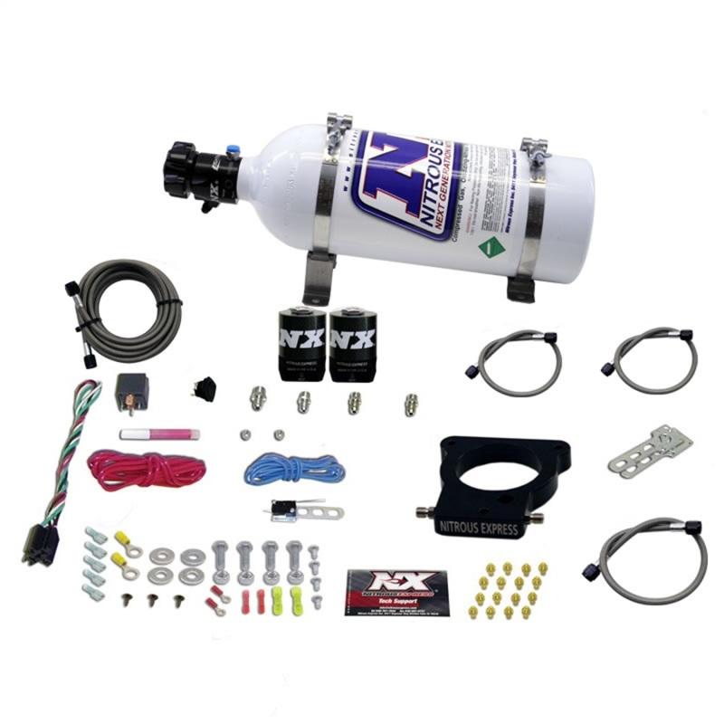 Nitrous Express GM LS 78mm 3-Bolt Nitrous Plate Kit (50-350HP) w/5lb Bottle 20935-05 Main Image