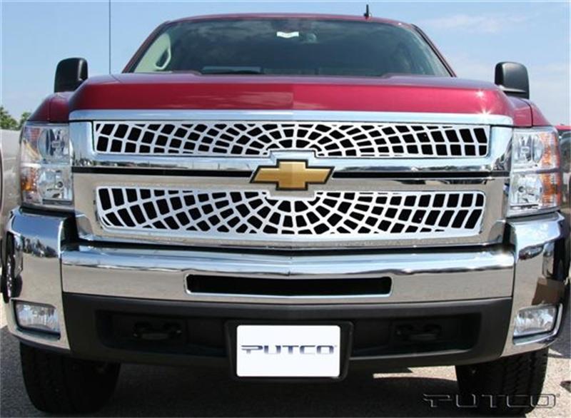 Putco 07-10 Chevrolet Silverado HD Liquid Spider Web Grilles 303195 Main Image