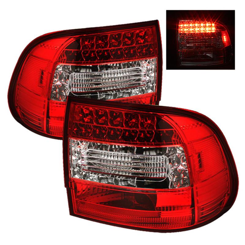 Spyder Porsche Cayenne 03-07 LED Tail Lights Red Clear ALT-YD-PCAY03-LED-RC 5007087 Main Image