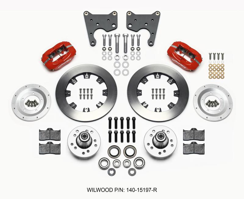 Wilwood Forged Dynalite Front Kit 12.19in Red 65-72 CDP C Body -Drum 140-15197-R Main Image