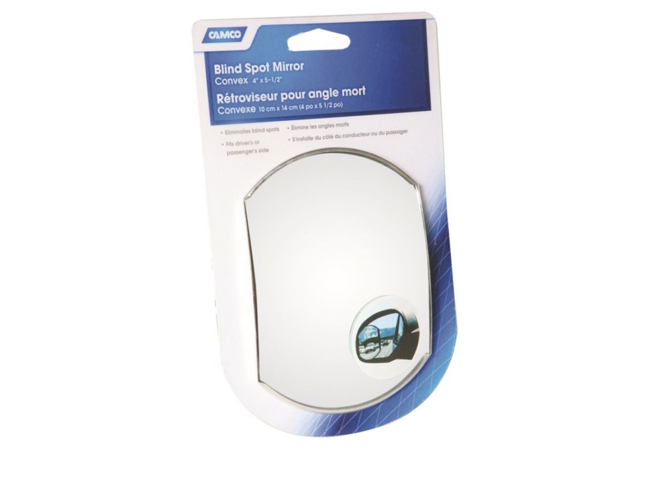 Camco Blind Spot Mirror - 4"x5.5" Convex Bilingual