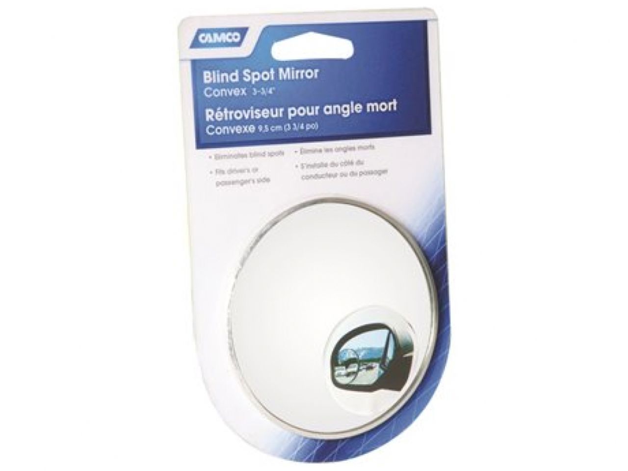 Camco Blind Spot Mirror - 3.75" Convex Bilingual