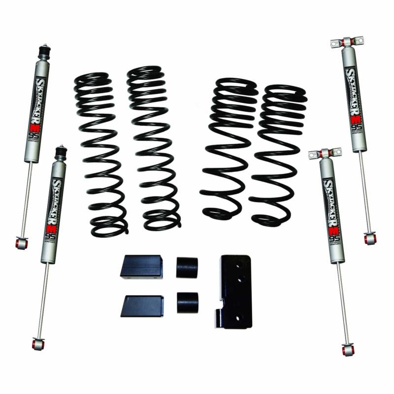 Skyjacker 2007-2018 Jeep Wrangler JK 2 Door 4WD Long Travel 2in-2.5in Lift Kit w/M95 Monotube Shocks JK20BPMLT Main Image