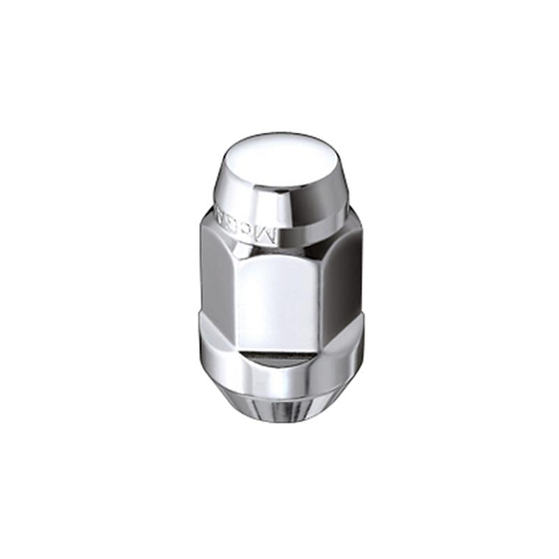 McGard Hex Lug Nut (Cone Seat Bulge Style) M14X1.5 / 13/16 Hex / 1.945in. L (Box of 100) - Chrome 69432 Main Image