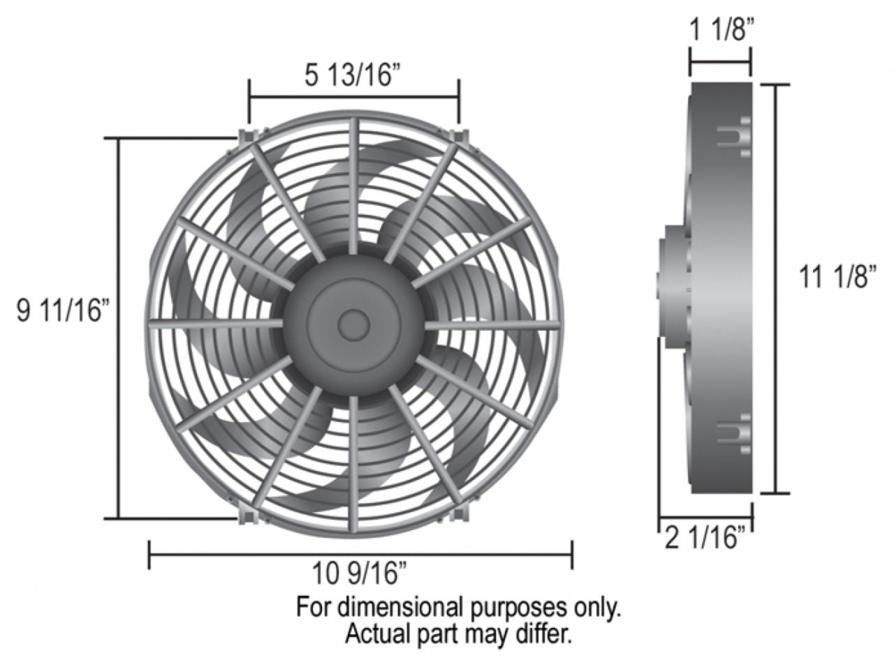 Derale HO Extreme 10 Curved Blade Puller Elec Fan