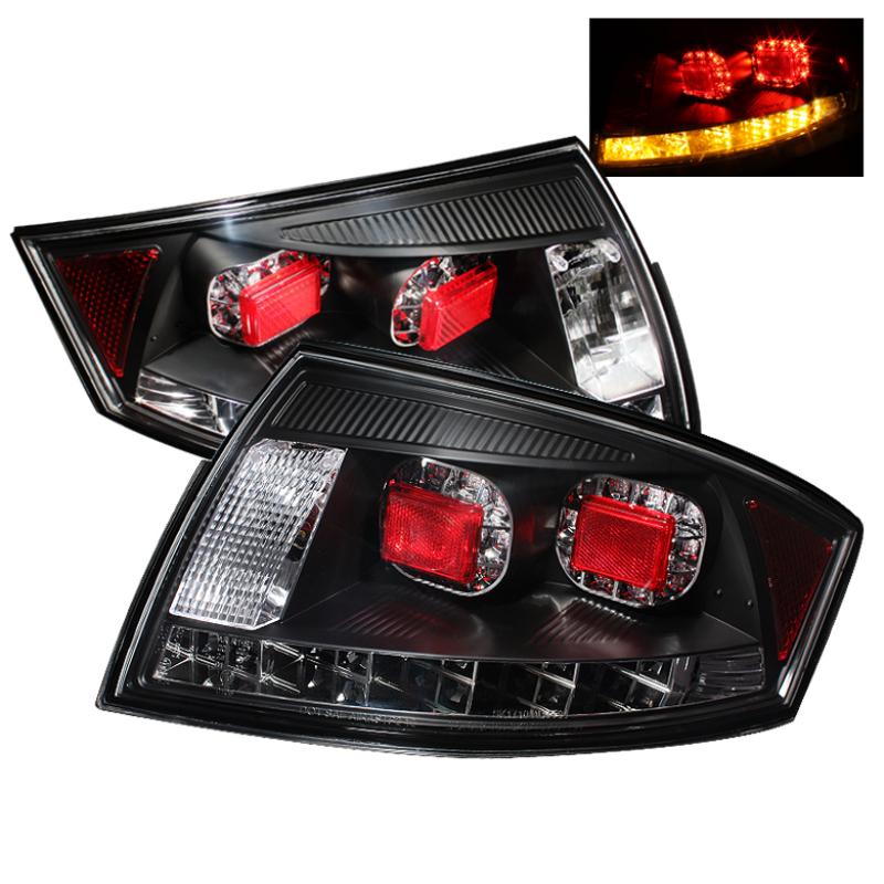 Spyder Audi TT 00-06 LED Tail Lights Black ALT-YD-ATT99-LED-BK 5000422 Main Image