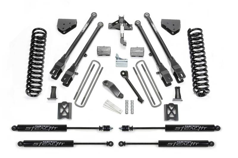 Fabtech 05-07 Ford F350 4WD 6in 4 Link System w/Stealth Shocks K20132M Main Image