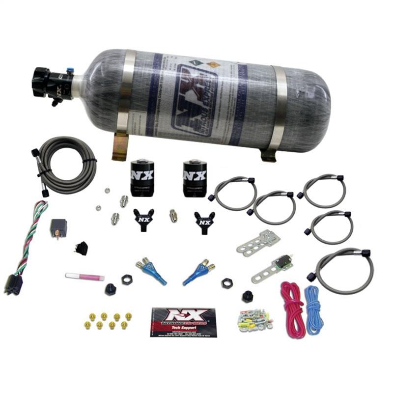 Nitrous Express Ford EFI Dual Nozzle Nitrous Kit (100-300HP) w/Composite Bottle 20115-12 Main Image