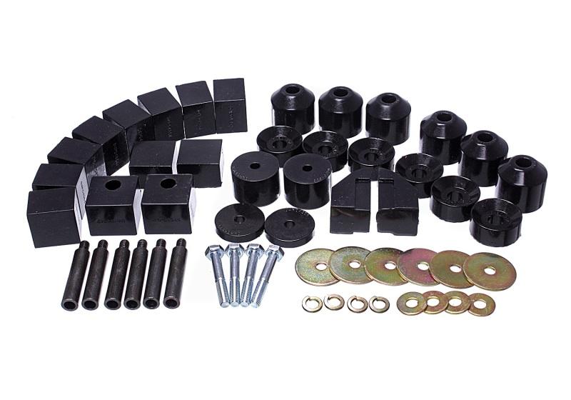 Energy Suspension 86-95 Suzuki Samurai Black 1in Lift Body Mount Set 1.4102G Main Image