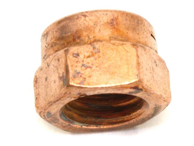 Diftech Copper Metric Flange Exhaust Lock Nut M12 x 1.75