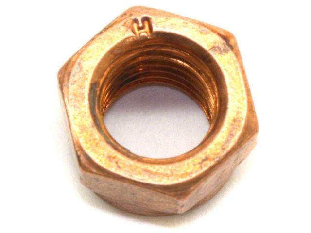 Diftech Copper Metric Flange Exhaust Lock Nut M12 x 1.75