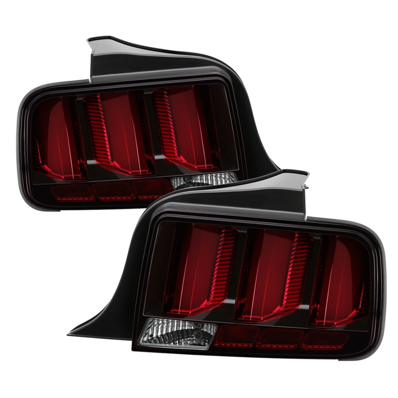 Spyder 05-09 Ford Mustang (Red Light Bar) LED Tail Lights - Black ALT-YD-FM05V3-RBLED-BK 5086716
