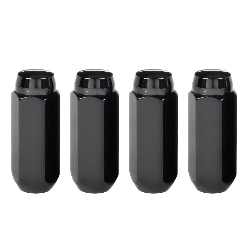 McGard Hex Lug Nut (Cone Seat) M14X2.0 / 13/16 Hex / 2.25in. Length (4-Pack) - Black 64025 Main Image