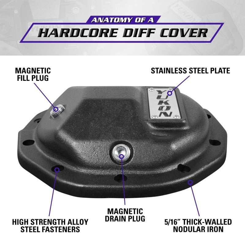 Yukon Gear Hardcore Diff Cover for 8.5inch GM Rear w/ 5/16inch Cover Bolts YHCC-GM8.5-S