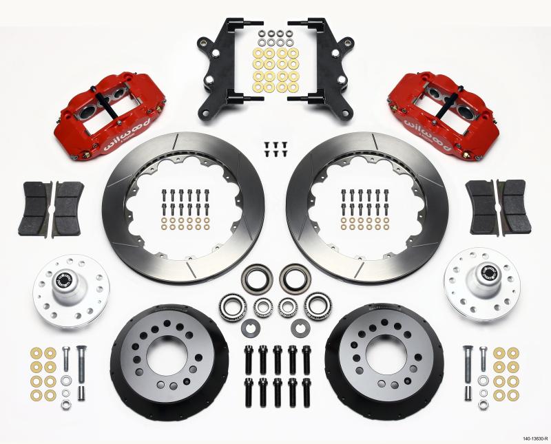 Wilwood Narrow Superlite 6R Front Hub Kit 12.88in Red 60-68 Ford / Mercury Full Size / Galaxie 140-13630-R Main Image