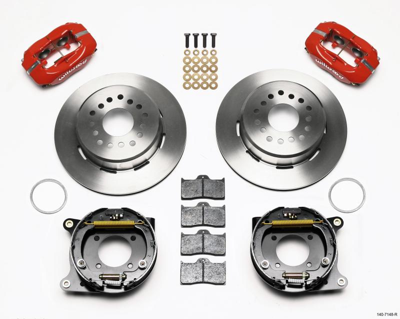 Wilwood Forged Dynalite P/S Park Brake Kit Red 93-97 Camaro/Firebird 140-7148-R Main Image