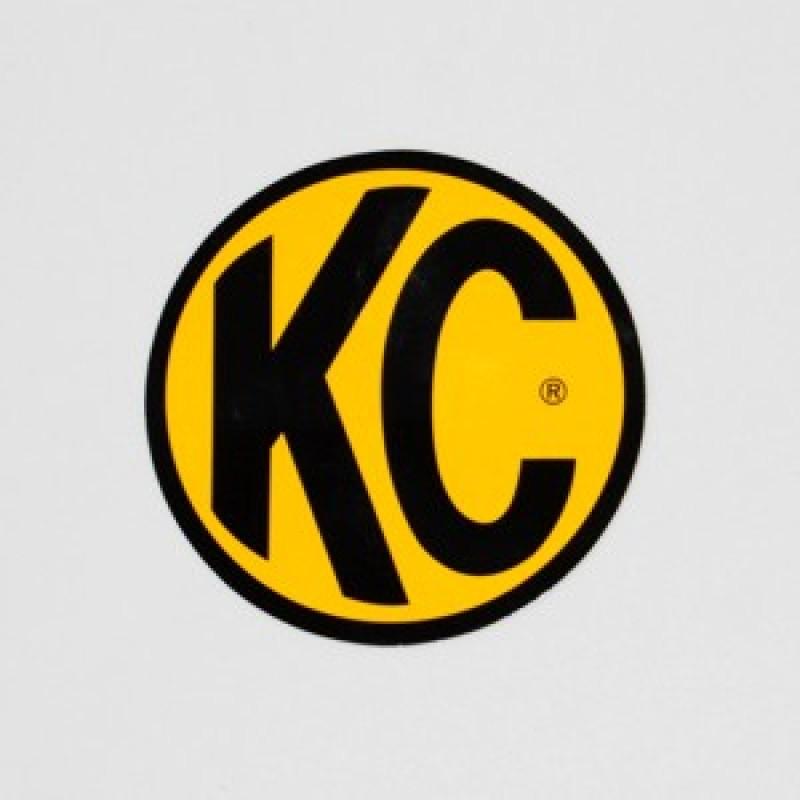 KC HiLiTES 3in. Round KC Logo Decal - Yellow w/Black 9900 Main Image