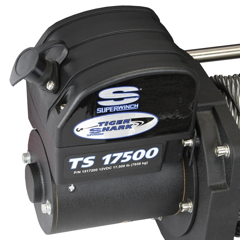 Superwinch 17500 LBS 12 VDC 1/2in x 90ft Steel Rope Tiger Shark 17500 Winch 1517200