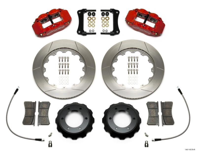 Wilwood Narrow Superlite Red 6R Front Kit 14in Slotted Rotor w/ Lines 05-15 Toyota Tacoma 140-14578-R Main Image