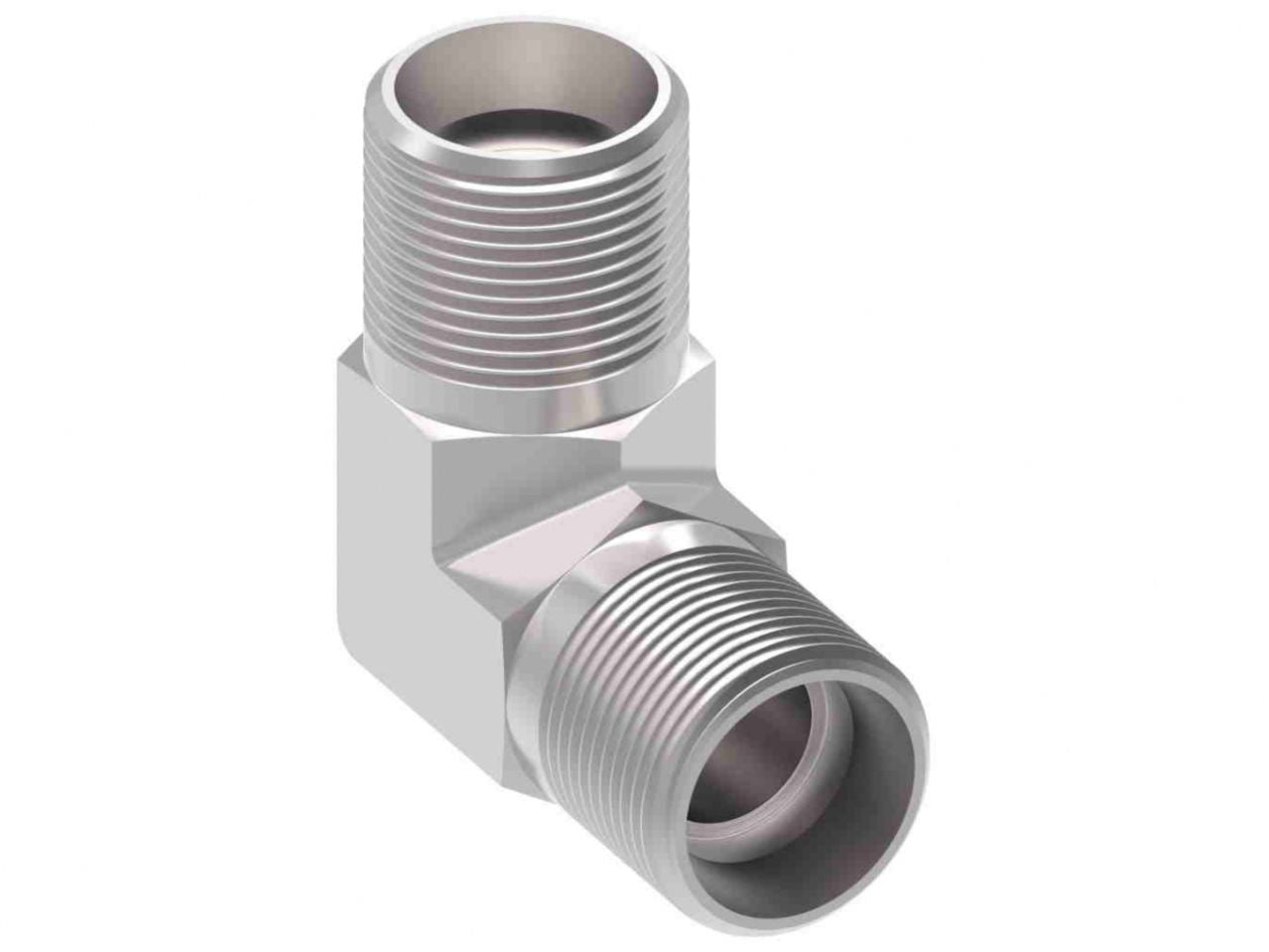 Aeroquip 90 deg. Elbow Bulkhead Union; -10AN Dash x -10AN Dash; Aluminum