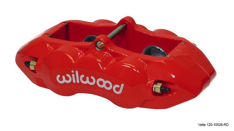 Wilwood Caliper-D8-4 Rear Red 1.38in Pistons 1.25in Disc 120-10526-RD Main Image