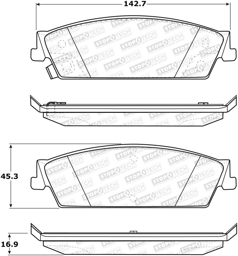 StopTech Street Brake Pads 308.11940 Main Image