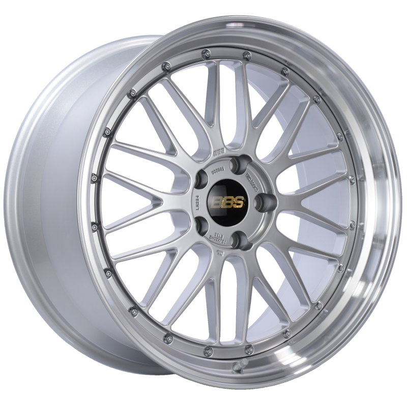 BBS LM 20x10 5x120 ET33 Diamond Silver Center Diamond Cut Lip Wheel -82mm PFS/Clip Required LM284DSPK Main Image