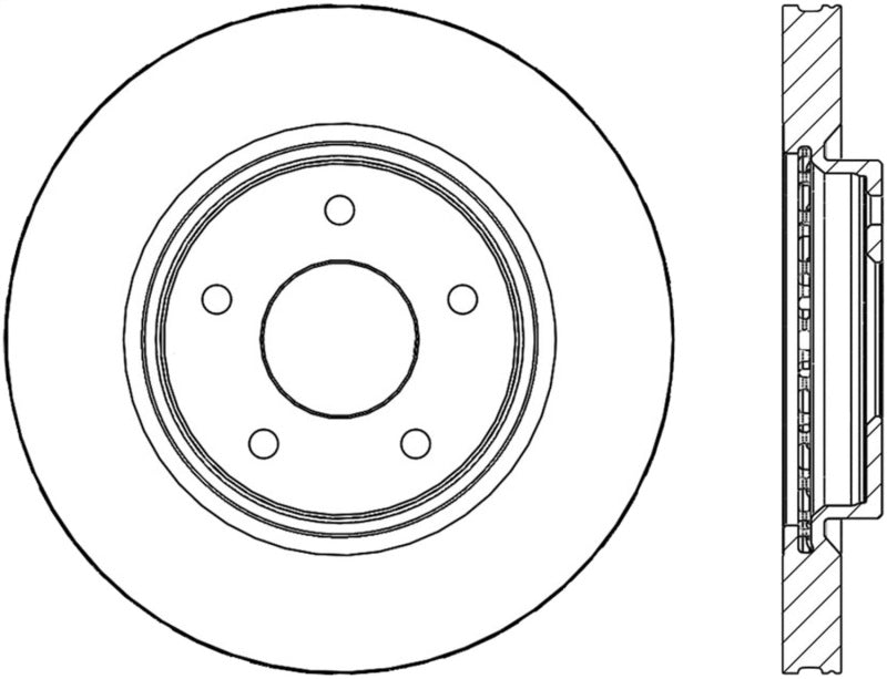 Stoptech 14-17 Nissan Rogue / Nissan Leaf Performance Front Cryo Brake Rotor 120.42126CRY