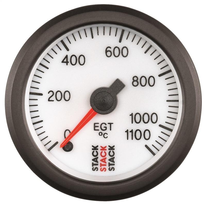 Autometer Stack 52mm 0-1100 Deg C Pro Stepper Motor Exhaust Gas Temp Gauge - White ST3363 Main Image