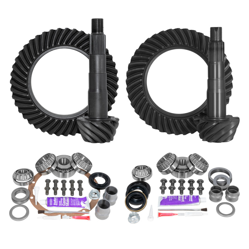 Yukon Gear & Axle Yukon Gear Ring & Pinion Gear Kit Package Front & Rear with Install Kits - Toyota 8in/8IFS YGKT004-529