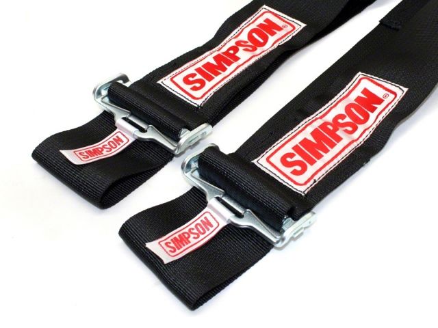 Simpson Racing Bolt In Camlock 55" Seat Belt Pull Down Restraint Black