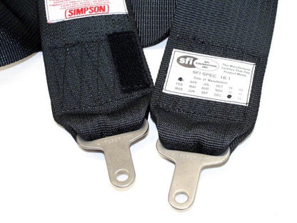 Simpson Racing Bolt In Camlock 55" Seat Belt Pull Down Restraint Black