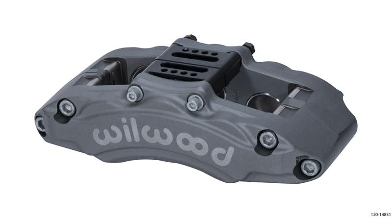 Wilwood Caliper - AT6 Lug Mount Anodized 1.75in/1.38in/1.38in Piston .75in Rotor - Left Side 120-14851 Main Image