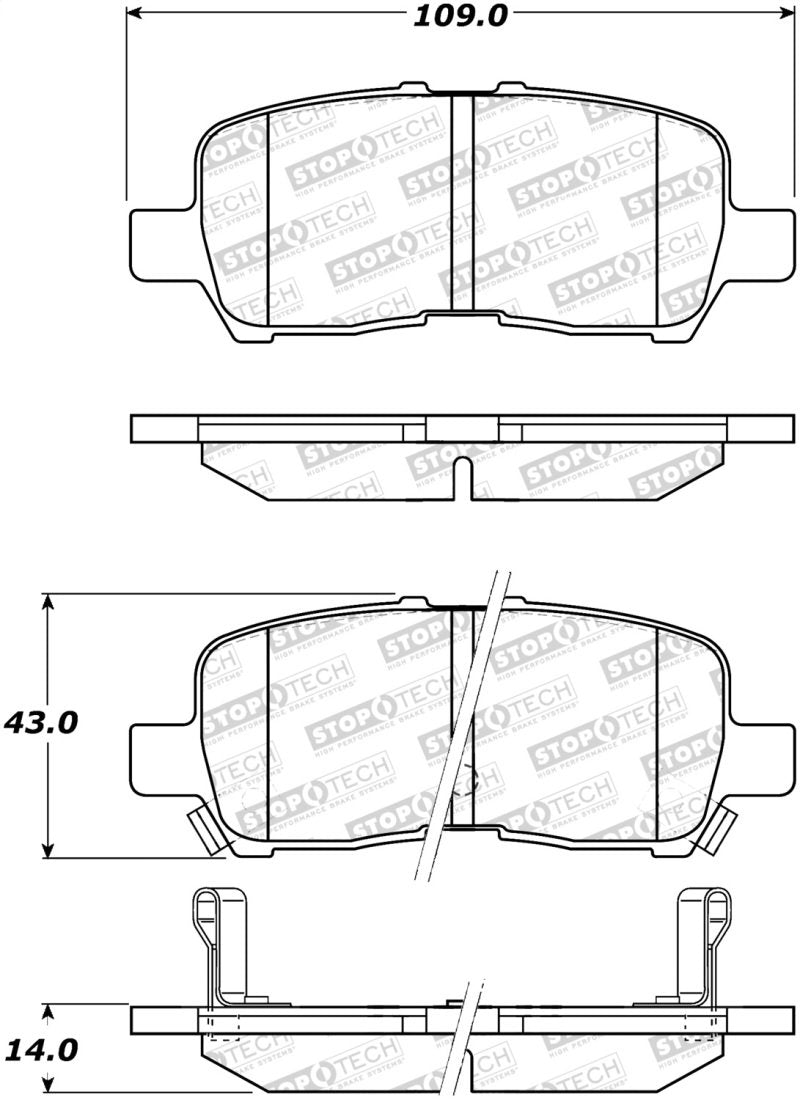 StopTech Street Brake Pads 308.09990 Main Image