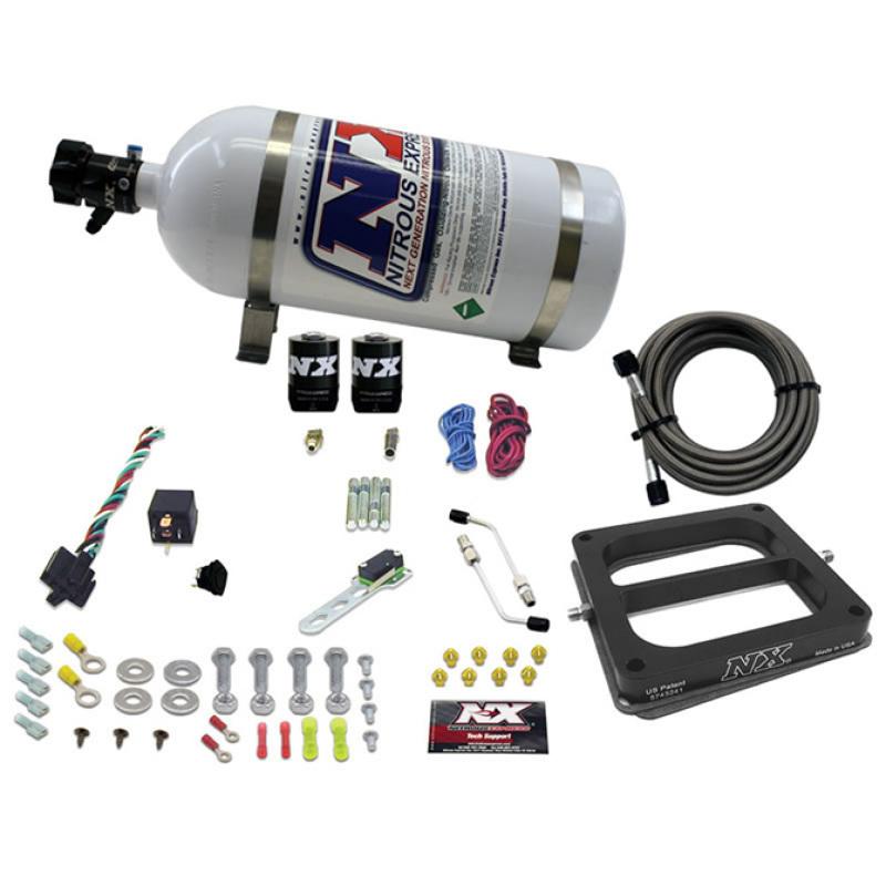 Nitrous Express Dom/Gasoline Nitrous Kit (100-500HP) w/10lb Bottle 50070-10 Main Image